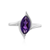 Anillo en plata con Amatista de Zambia