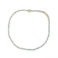 Brazalete en oro con Aguamarina Santa María