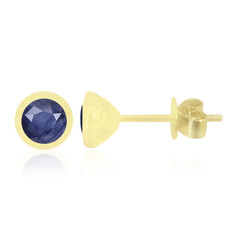 Pendientes en oro con Zafiro azul