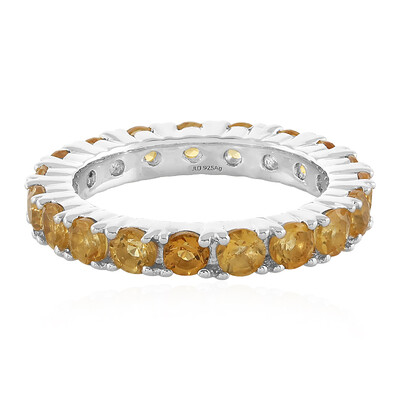 Anillo en plata con Citrino