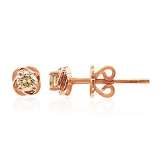 Pendientes en oro con Diamante rosa de Francia de Argyle SI1