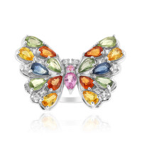 Anillo en plata con Zafiro verde