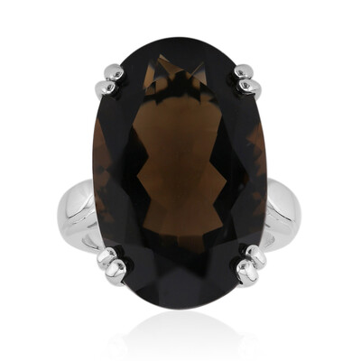 Anillo en plata con Cuarzo ahumado