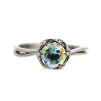 Anillo en plata con Topacio Rayo de Luna