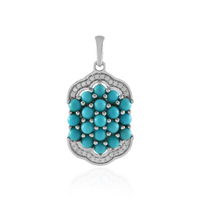 Colgante en plata con Turquesa bella durmiente