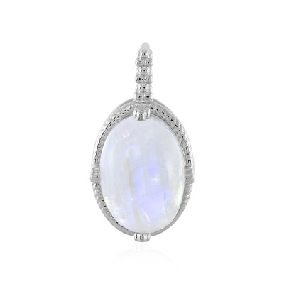 Colgante en plata con Piedra de Luna arcoíris