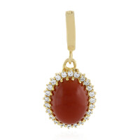 Colgante en oro con Piedra de luna de Kangeyam