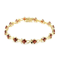 Brazalete en plata con Granate de Mozambique