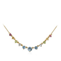 Collar en plata con Topacio azul cielo