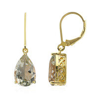 Pendientes en plata con Amatista verde