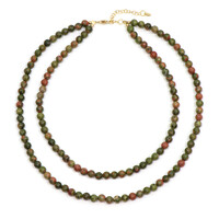 Collar en plata con Unakita