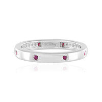 Anillo en plata con Rubí de Mozambique