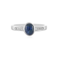 Anillo en plata con Zafiro estrella azul