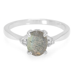 Anillo en plata con Labradorita