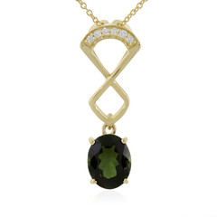Collar en oro con Turmalina neón de Nigeria (AMAYANI)