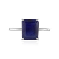 Anillo en oro con Zafiro azul de Madagascar