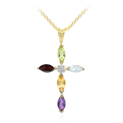 Collar en plata con Granate de Mozambique