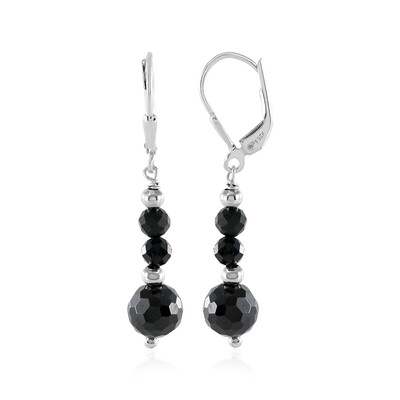 Pendientes en plata con Espinela negra