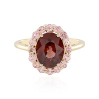 Anillo en oro con Zircón caoba