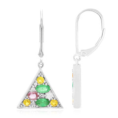 Pendientes en plata con Esmeralda de Sao Francisco