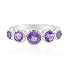 Anillo en plata con Amatista de Bolivia
