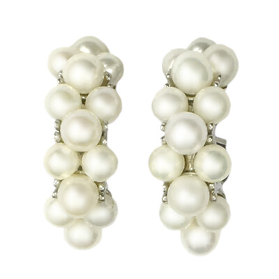 Pendientes en plata con Perla Freshwater