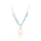 Collar en plata con Perla blanca Freshwater