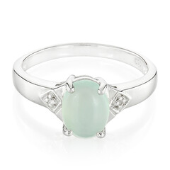 Anillo en plata con Crisoprasa