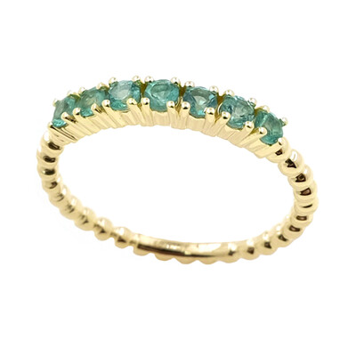 Anillo en oro con Esmeralda de Zambia AAA (de Melo)