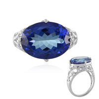 Anillo en plata con Topacio azul royal