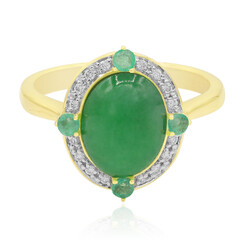 Anillo en oro con Jadeita imperial