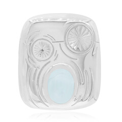 Colgante en plata con Topacio azul cielo
