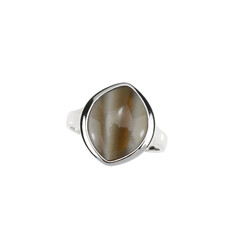 Anillo en plata con Silex de la Sierra de Santa Cruz