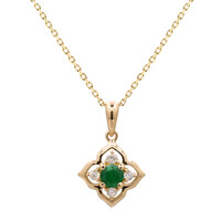 Collar en oro con Esmeralda de Zambia AAA (CIRARI)