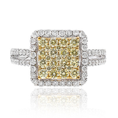 Anillo en oro con Diamante amarillo SI  (CIRARI)