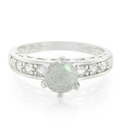Anillo en plata con Espectrolita
