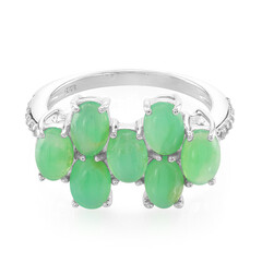 Anillo en plata con Crisoprasa imperial