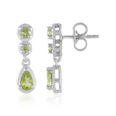 Pendientes en plata con Peridoto