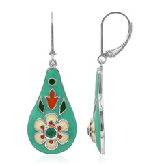 Pendientes en plata con Esmeralda de Brasil (TPC)