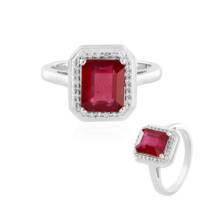 Anillo en plata con Rubí de Bemainty