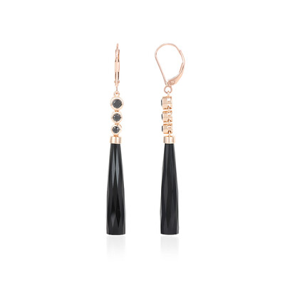 Pendientes en oro con Ónix negro (KM by Juwelo)