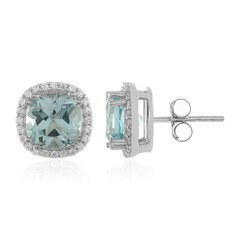 Pendientes en plata con Topacio azul cielo