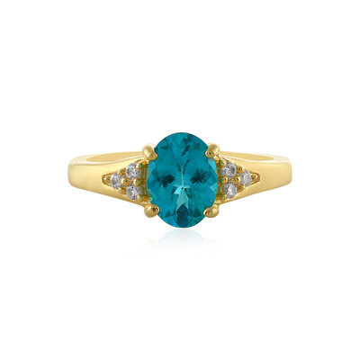 Anillo en plata con Apatita azul