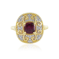 Anillo en plata con Rodolita
