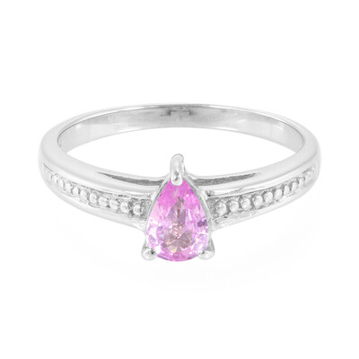 Anillo en plata con Zafiro de Ceilán rosa