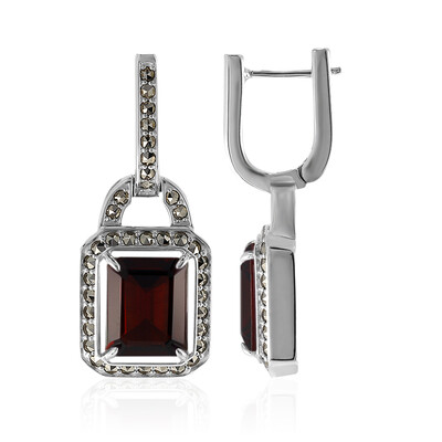 Pendientes en plata con Granate de Mozambique (Annette classic)