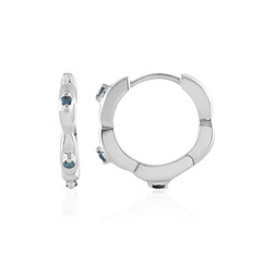 Pendientes en plata con Diamante azul I3