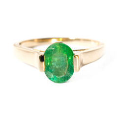 Anillo en oro con Esmeralda
