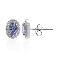 Pendientes en plata con Tanzanita