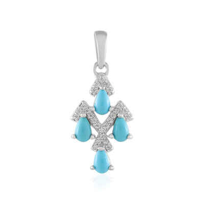 Colgante en plata con Turquesa bella durmiente